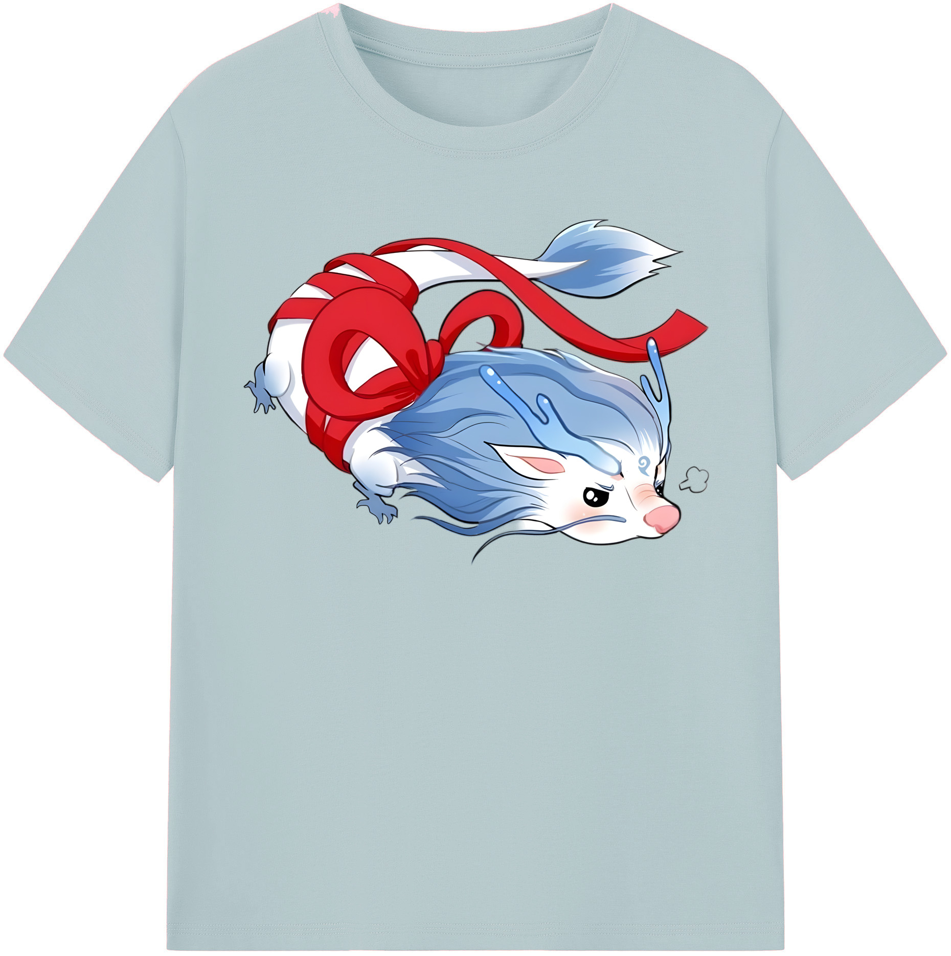 （画像用） Ne Zha 2 ナタ 魔童の大暴れ 綿100％半袖Tシャツ（フロントプリント）